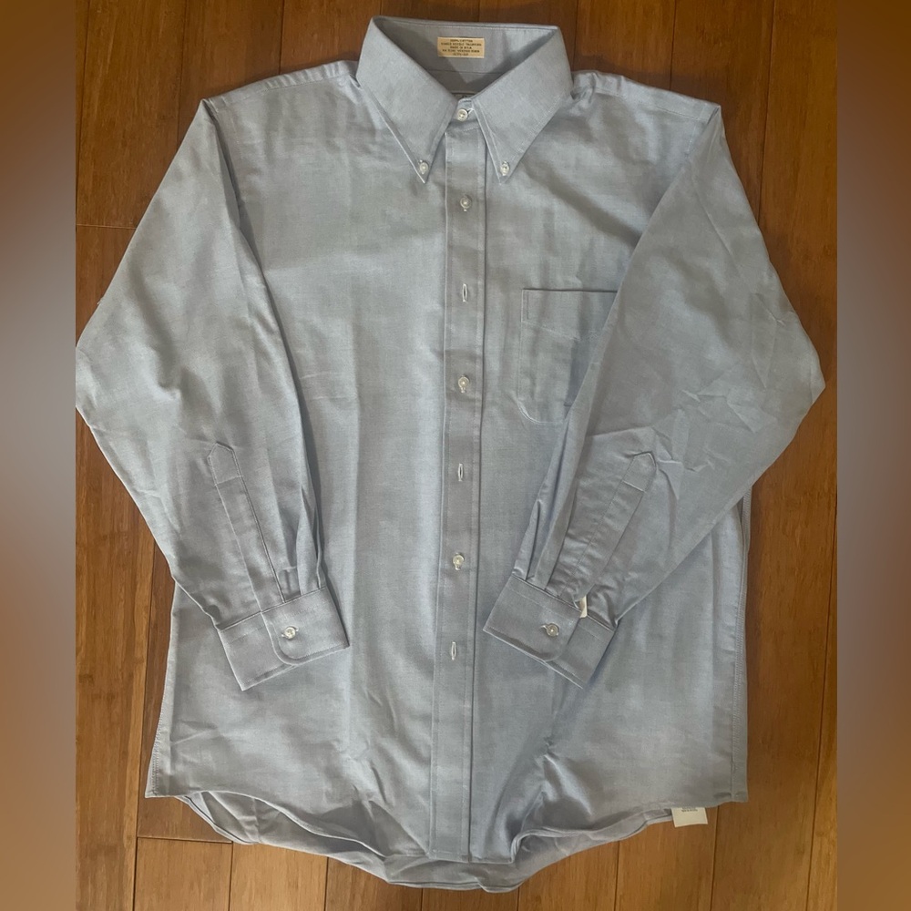 Vintage L.L. Bean Light Blue Casual Button-Down Shirt - Made in USA, Pre-owned